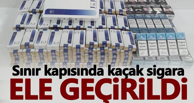 Sınır kapısında 800 paket kaçak sigara ele geçirildi