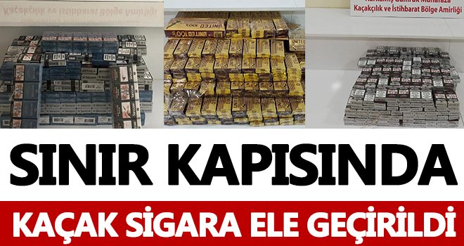 Sınır kapısında bin 160 paket kaçak sigara ele geçirildi