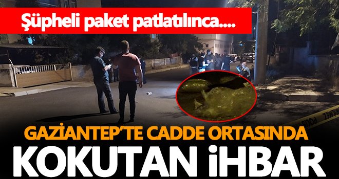 Şüpheli paket patlatılınca zulalanmış halde bulundu!..