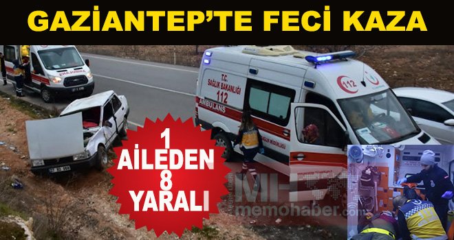 Takla atan araçta aynı aileden 8 yaralı