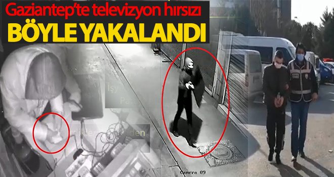 Televizyon hırsızı tutuklandı!