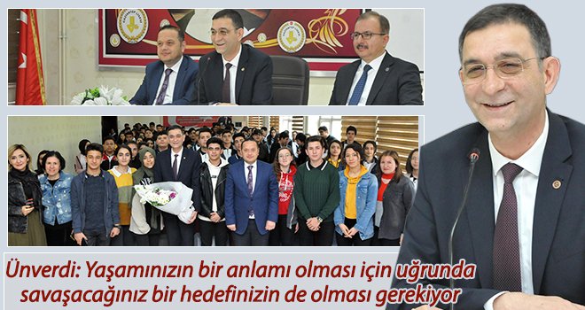 Ünverdi Gaziantep Lisesi öğrencileri ile bir araya geldi