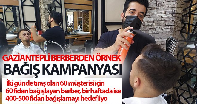 Yanan ormanlara üzüldü, tıraş olan her müşteri için fidan bağışladı