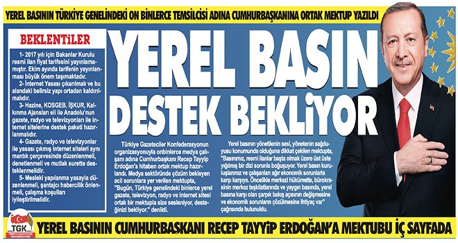 Yerel basın destek bekliyor