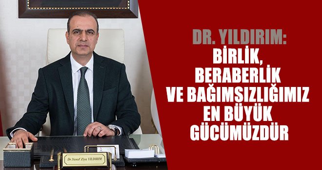 Yıldırım'dan 30 Ağustos Zafer Bayramı mesajı