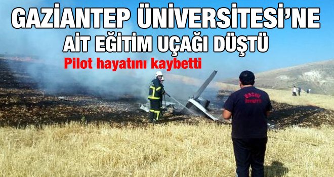  Adıyaman'da eğitim uçağı düştü, pilot öldü