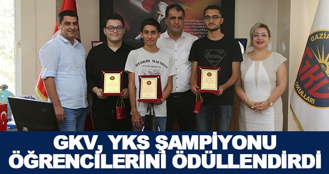  Gaziantep Kolej Vakfı YKS Şampiyonu Öğrencilerini Ödüllendirdi