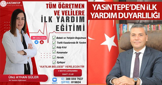  İl Milli Eğitim Müdürü Yasin Tepe'den ilk yardım duyarlılığı