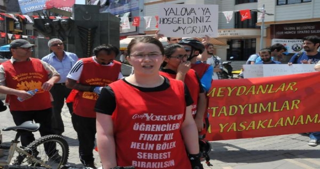 Ankaraya Pedal Çeviren Grup Yorum Üyeleri Yalovadaydı