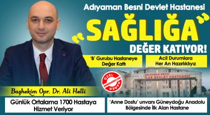 Başhekim Opr. Dr. Ali Helli Yapılan çalışmalar ve projeleri anlattı