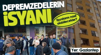 Afetzede vatandaşların eşyalarını alabilme isyanı 