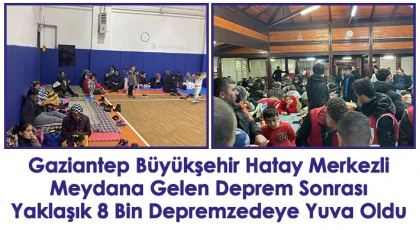Gaziantep Büyükşehir Depremzedelere Yuva Oldu