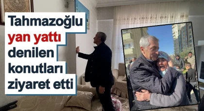 Tahmazoğlu, yan yattı denilen konutları ziyaret etti