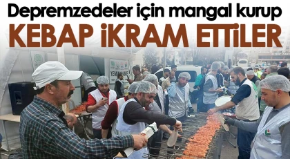 Depremzedeler İçin Mangal Yaktılar