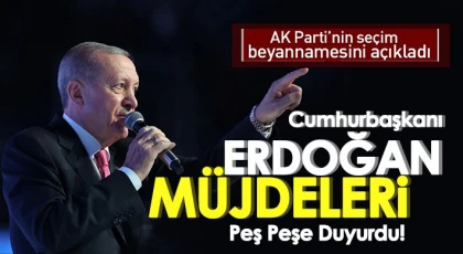 Cumhurbaşkanı Erdoğan müjdeleri peş peşe duyurdu!