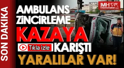 Gaziantep'te ambulans devrildi: Yaralılar var...