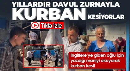 Yıllardır davul zurnayla kurban kesiyorlar