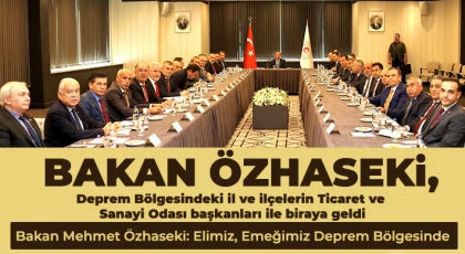 Bakan Mehmet Özhaseki: Elimiz, Emeğimiz Deprem Bölgesinde