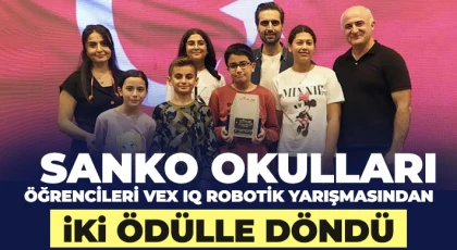 SANKO Okulları Öğrencileri VEX IQ Robotik Yarışmasından İki Ödülle Döndü