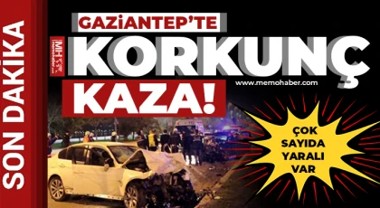 Gaziantep’te iki araç kafa kafaya çarpıştı! Çok sayıda yaralı var...