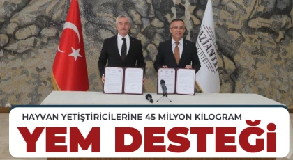 Hayvan yetiştiricilerine 45 milyon kilogram yem desteği