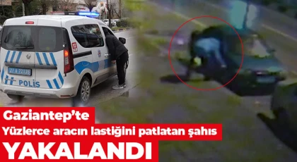 Yüzlerce aracın lastiğini patlatan şahıs yakalandı