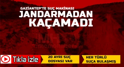 Gaziantep’te suç makinası jandarmadan kaçamadı