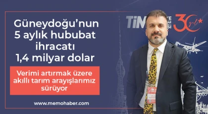 Güneydoğu’nun 5 aylık hububat ihracatı 1,4 milyar dolar