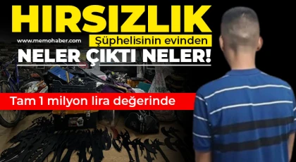 Hırsızlık şüphelisinin evinden 1 milyon liralık çalıntı malzeme çıktı