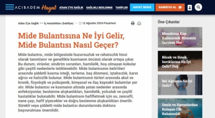 Mide bulantısı nasıl geçer?