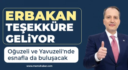 Erbakan teşekküre geliyor 