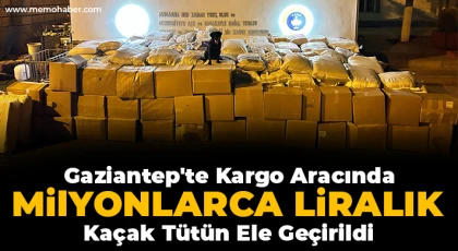 Gaziantep'te Kargo Aracında Tonlarca Tütün Ele Geçirildi