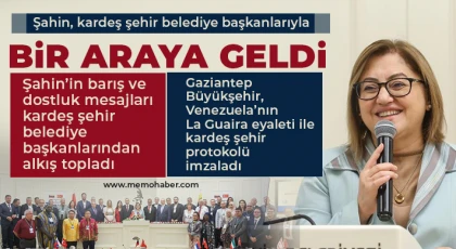 Şahin, kardeş şehir belediye başkanlarıyla bir araya geldi