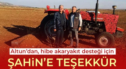  Altun’dan, hibe akaryakıt desteği için Şahin’e teşekkür