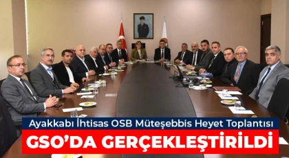 Ayakkabı İhtisas OSB Müteşebbis Heyet Toplantısı GSO’da gerçekleştirildi