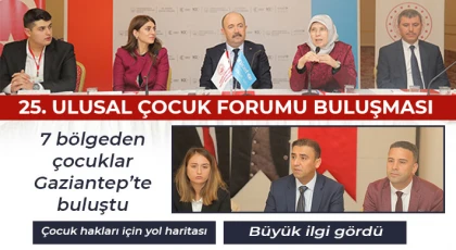 7 bölgeden çocuklar Gaziantep’te buluştu