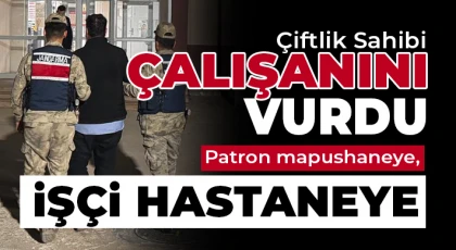 Çiftlik sahibi çalışanını vurdu