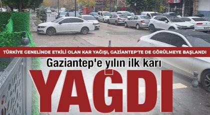 Gaziantep'e yılın ilk karı yağdı