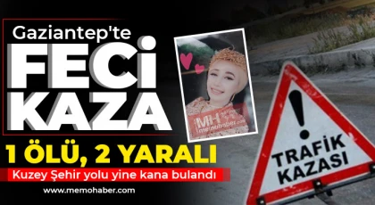 Gaziantep'te feci kaza:1 ölü 2 yaralı 