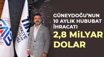 Güneydoğu’nun 10 aylık hububat ihracatı 2,8 milyar dolar