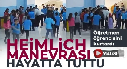 Heimlich manevrası hayatta tuttu