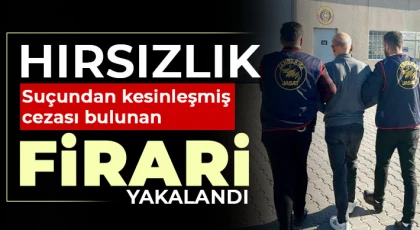 Hırsızlık suçundan kesinleşmiş cezası bulunan firari yakalandı