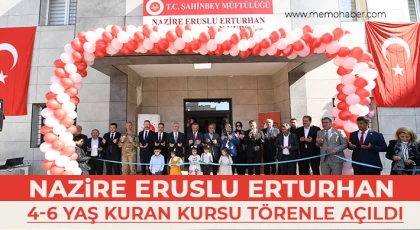 Nazire Eruslu Erturhan 4-6 Yaş Kuran Kursu Törenle Açıldı