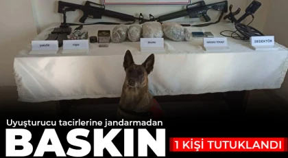  Uyuşturucu tacirlerine jandarmadan baskın: 1 kişi tutuklandı