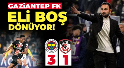 Gaziantep FK eli boş dönüyor! Fenerbahçe -Gaziantep FK: 3-1