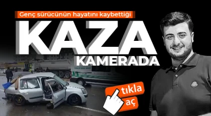 Genç sürücünün hayatını kaybettiği kaza kamerada