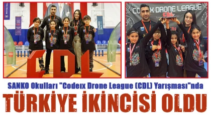 SANKO Okulları "Codeıx Drone League (CDL) Yarışması"nda Türkiye ikincisi