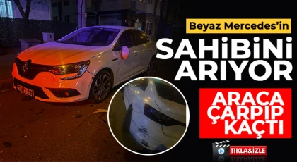 Beyaz Mercedes’in sahibini arıyor 