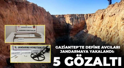 Gaziantep'te define avcıları jandarmaya yakalandı: 5 gözaltı