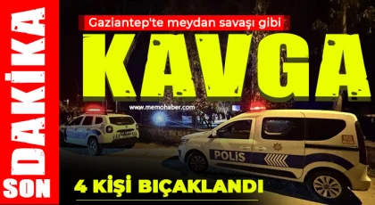 Gaziantep'te meydan savaşı gibi kavga